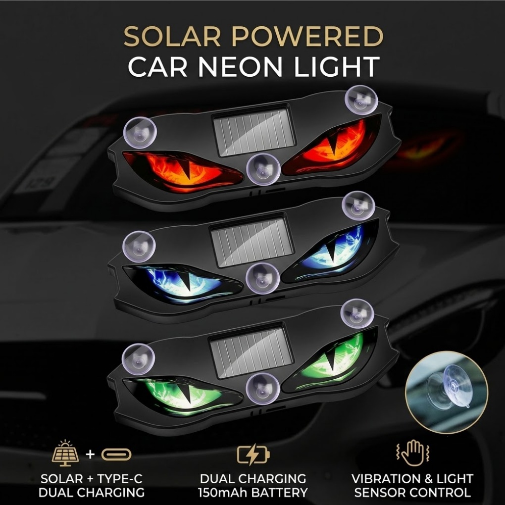 Renewable Energy Solar - Luz de Neón para Automóvil con