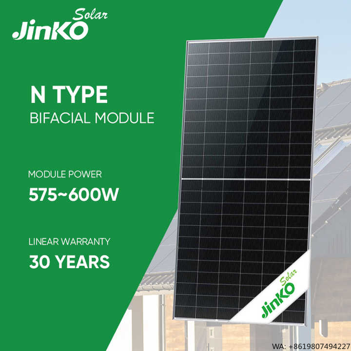 Jinko Solar Panel N-Type - Panel Solar JINKO Tipo N JKM575-600N-72HL4-BDV