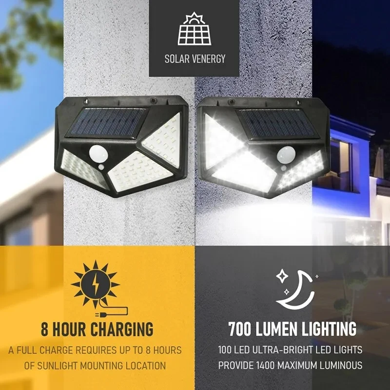 Renewable Energy Solar - Lámpara Solar multifuncional de 100Led, decoración