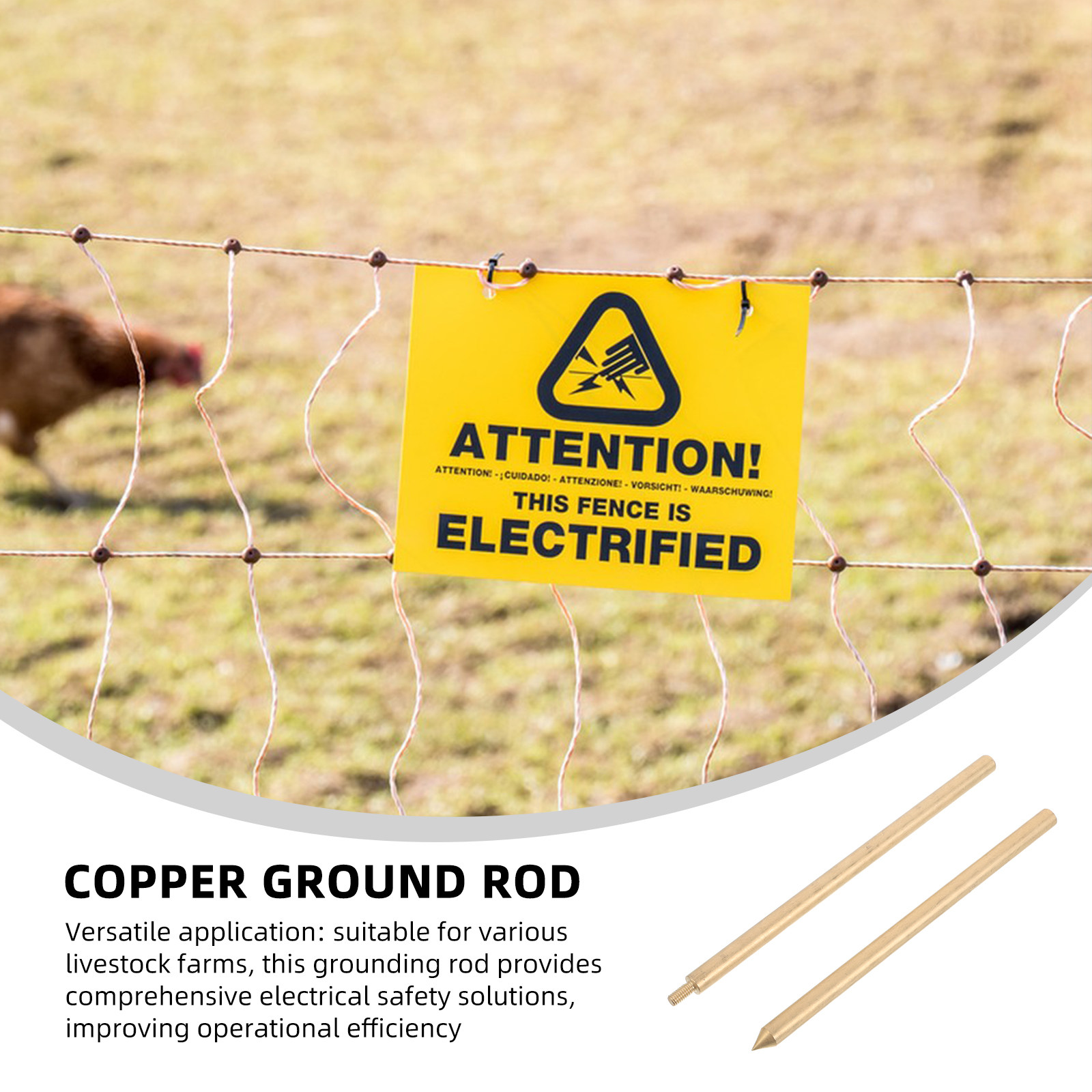 Earthing Grounding Rod - Varilla de Tierra de Latón Galvanizado