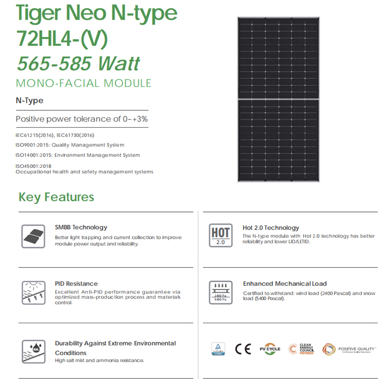 Módulo Pv tipo Jinko n 610 vat - Jinko Solar Panel N-Type reseña y precio